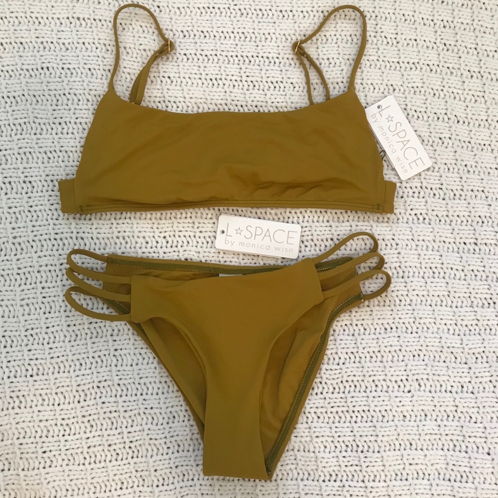 L*Space green bikini set